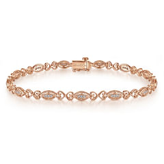 14K Rose Gold Diamond Tennis Bracelet