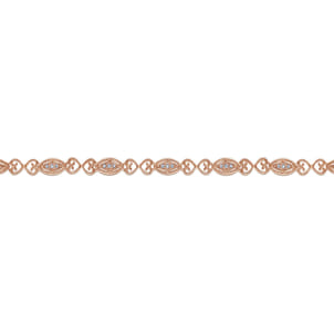 14K Rose Gold Diamond Tennis Bracelet