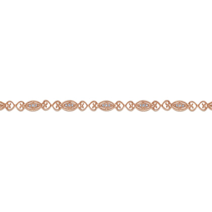 14K Rose Gold Diamond Tennis Bracelet