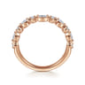 14K Rose Gold Diamond Wedding Band - 0.24 ct