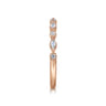 14K Rose Gold Diamond Wedding Band - 0.24 ct