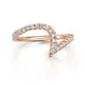 14K Rose Gold Diamond Wedding Band - 0.3 ct