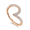 14K Rose Gold Diamond Wedding Band - 0.3 ct