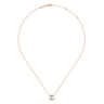 14K Rose Gold Diamond Z Initial Pendant Necklace - 0.06 ct