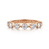 Straight Wedding Ring in 14k Rose Gold with Round Natural Diamond at Gabriel & Co.