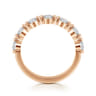 Straight Wedding Ring in 14k Rose Gold with Round Natural Diamond at Gabriel & Co.
