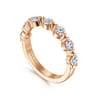Straight Wedding Ring in 14k Rose Gold with Round Natural Diamond at Gabriel & Co.