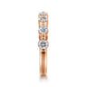 Straight Wedding Ring in 14k Rose Gold with Round Natural Diamond at Gabriel & Co.