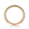 14K Rose Gold Emerald Stackable Ring