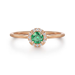 14K-Rose-Gold-Emerald-and-Diamond-Halo-Promise-Ring1
