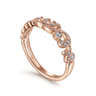 Fancy Wedding Ring in 14k Rose Gold with Round Natural Diamond at Gabriel & Co.