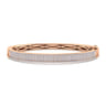 14K Rose Gold Four Row Diamond Bangle - 1.83 ct