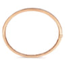 14K Rose Gold Four Row Diamond Bangle - 2 ct