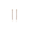 14K Rose Gold French Pave 30mm Round Inside Out Diamond Hoop Earrings - 1 ct