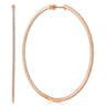 14K Rose Gold French Pave 70mm Round Inside Out Diamond Classic Hoop Earrings - 2.55 ct