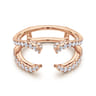 Enhancer Wedding Ring in 14k Rose Gold with Round Natural Diamond at Gabriel & Co.