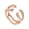 Enhancer Wedding Ring in 14k Rose Gold with Round Natural Diamond at Gabriel & Co.
