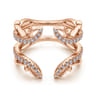 Enhancer Wedding Ring in 14k Rose Gold with Round Natural Diamond at Gabriel & Co.