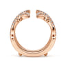 Enhancer Wedding Ring in 14k Rose Gold with Round Natural Diamond at Gabriel & Co.