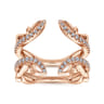Enhancer Wedding Ring in 14k Rose Gold with Round Natural Diamond at Gabriel & Co.