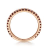 14K Rose Gold Garnet Stackable Ring