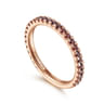 14K Rose Gold Garnet Stackable Ring