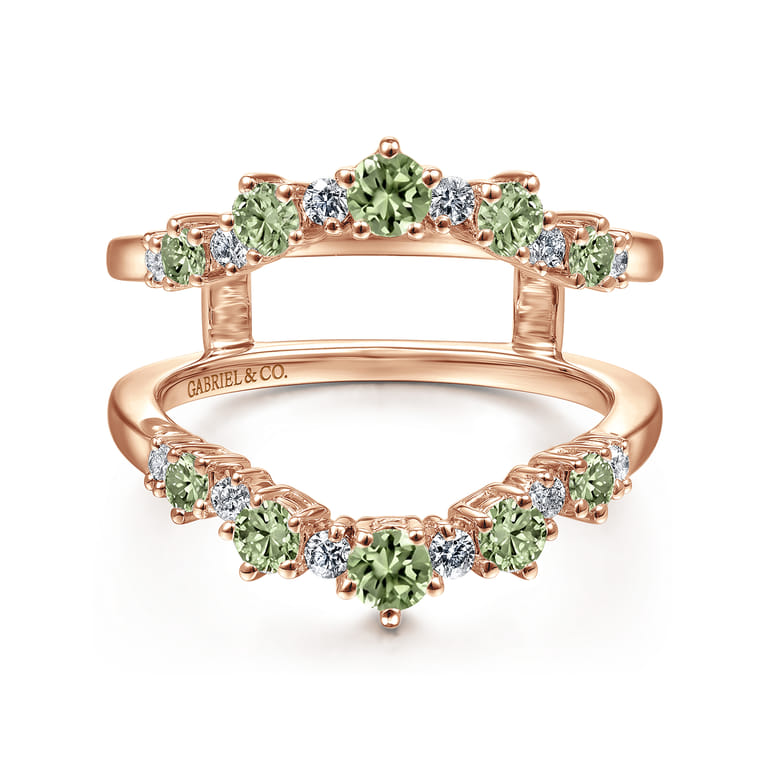 Enhancer Wedding Ring in 14k Rose Gold with Round  at Gabriel & Co. - Shot 1