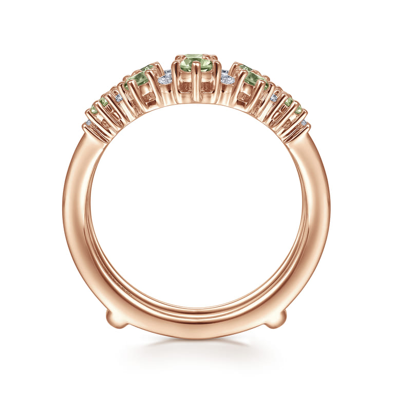 Enhancer Wedding Ring in 14k Rose Gold with Round  at Gabriel & Co. - Shot 2