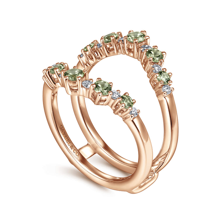 Enhancer Wedding Ring in 14k Rose Gold with Round  at Gabriel & Co. - Shot 3