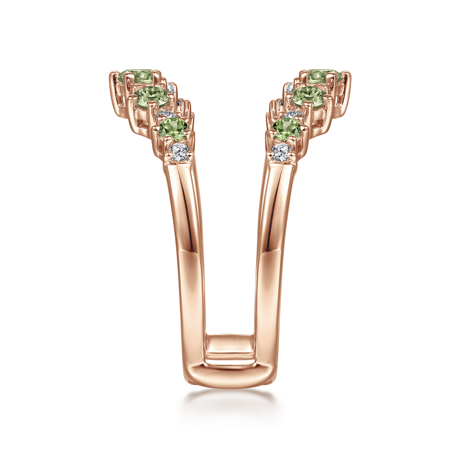 Enhancer Wedding Ring in 14k Rose Gold with Round  at Gabriel & Co. - Shot 4