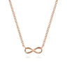 14K Rose Gold Infinity Pendant Necklace