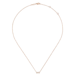 14K Rose Gold Infinity Pendant Necklace
