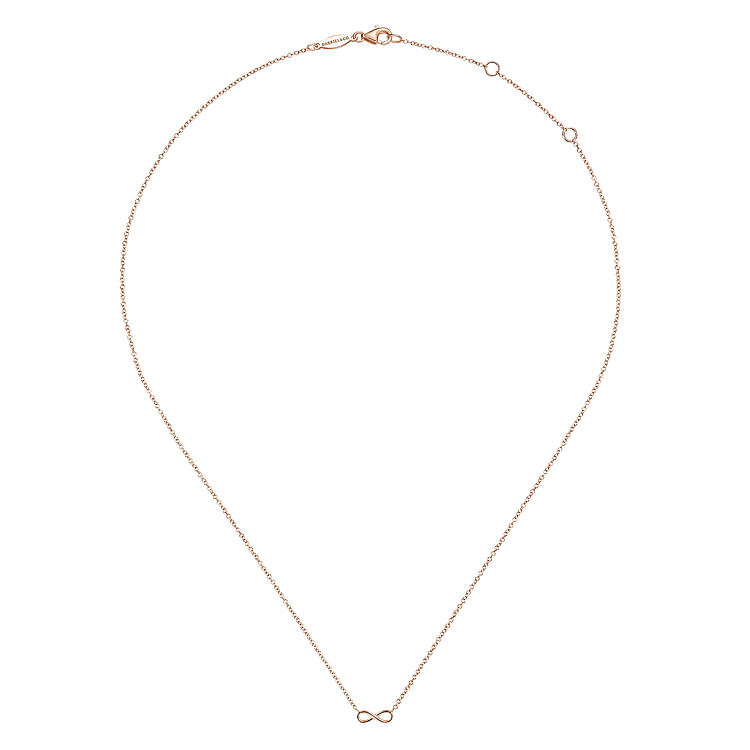 14K Rose Gold Infinity Pendant Necklace