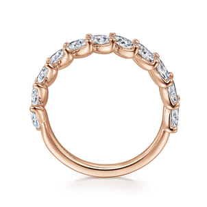14K Rose Gold Marquise Diamond Anniversary Band