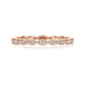 14K Rose Gold Marquise Station Diamond Stackable Ring - 0.25 ct