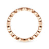 14K Rose Gold Marquise Station Diamond Stackable Ring - 0.25 ct