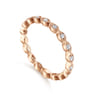 14K Rose Gold Marquise Station Diamond Stackable Ring - 0.25 ct