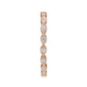 14K Rose Gold Marquise Station Diamond Stackable Ring - 0.25 ct
