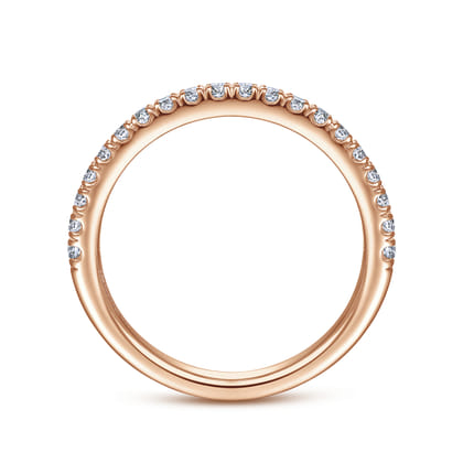 14K Rose Gold Matching Diamond Wedding Band