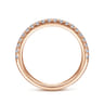 14K Rose Gold Matching Diamond Wedding Band - 0.28 ct