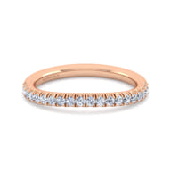 14K Rose Gold Matching Diamond Wedding Band