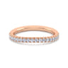 14K Rose Gold Matching Diamond Wedding Band - 0.28 ct