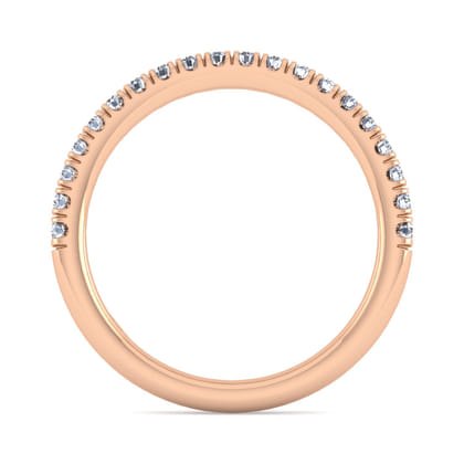 14K Rose Gold Matching Diamond Wedding Band