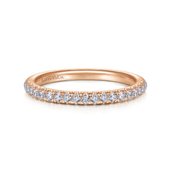 14K Rose Gold Matching Diamond Wedding Band