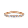 14K Rose Gold Matching Diamond Wedding Band - 0.3 ct