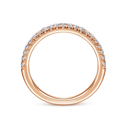 14K Rose Gold Matching Diamond Wedding Band