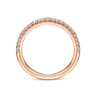 14K Rose Gold Matching Diamond Wedding Band - 0.3 ct