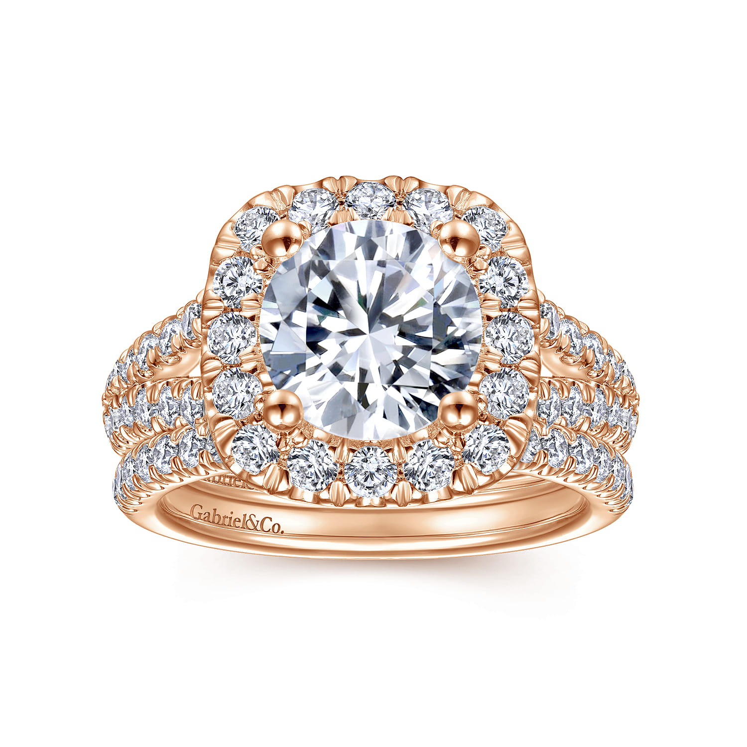 14K Rose Gold Matching Diamond Wedding Band - 0.3 ct - Shot 4