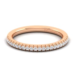14K Rose Gold Matching Diamond Wedding Band