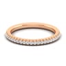 14K Rose Gold Matching Diamond Wedding Band - 0.19 ct